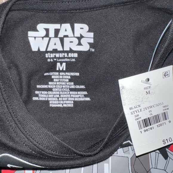 Star Wars Darth Vader Death Star Long Sleeve Graphic T-Shirt - Boys Medium - Picture 4 of 5